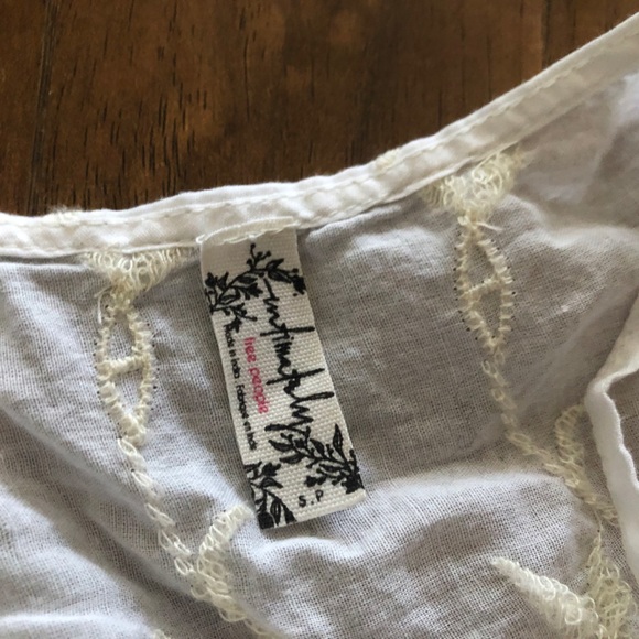 Free people sheer white flowy tank top - Picture 3 of 5